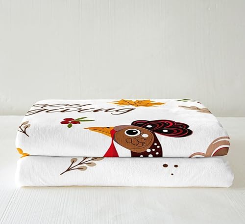 Miniatura 3 de Manta de vellón de pavo de Acción de Gracias, manta de cama de felpa de calabaza de otoño, tamaño individual para niños, niñas y adolescentes, manta