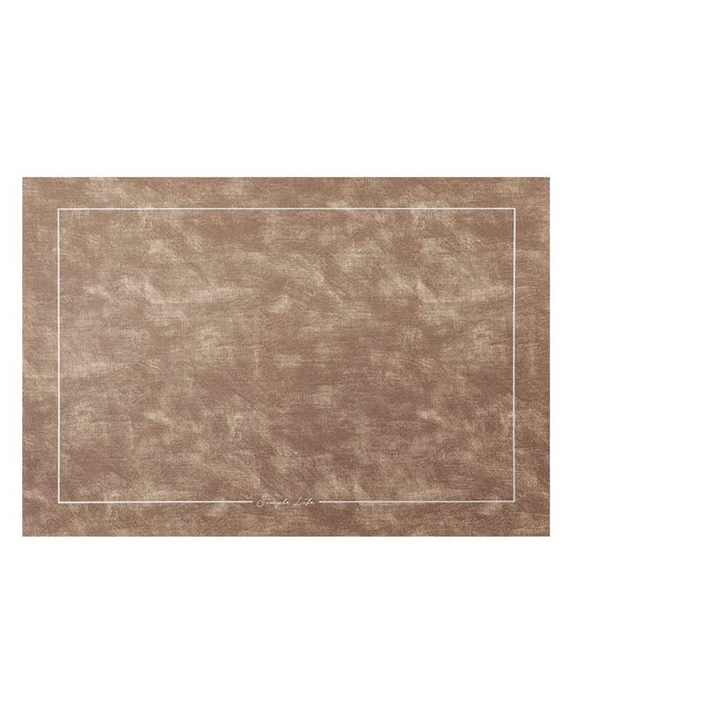 IANSHFKN 4 Pcs Rectangle Table Mat Home Hotel Western Placemat Leather for Restaurant