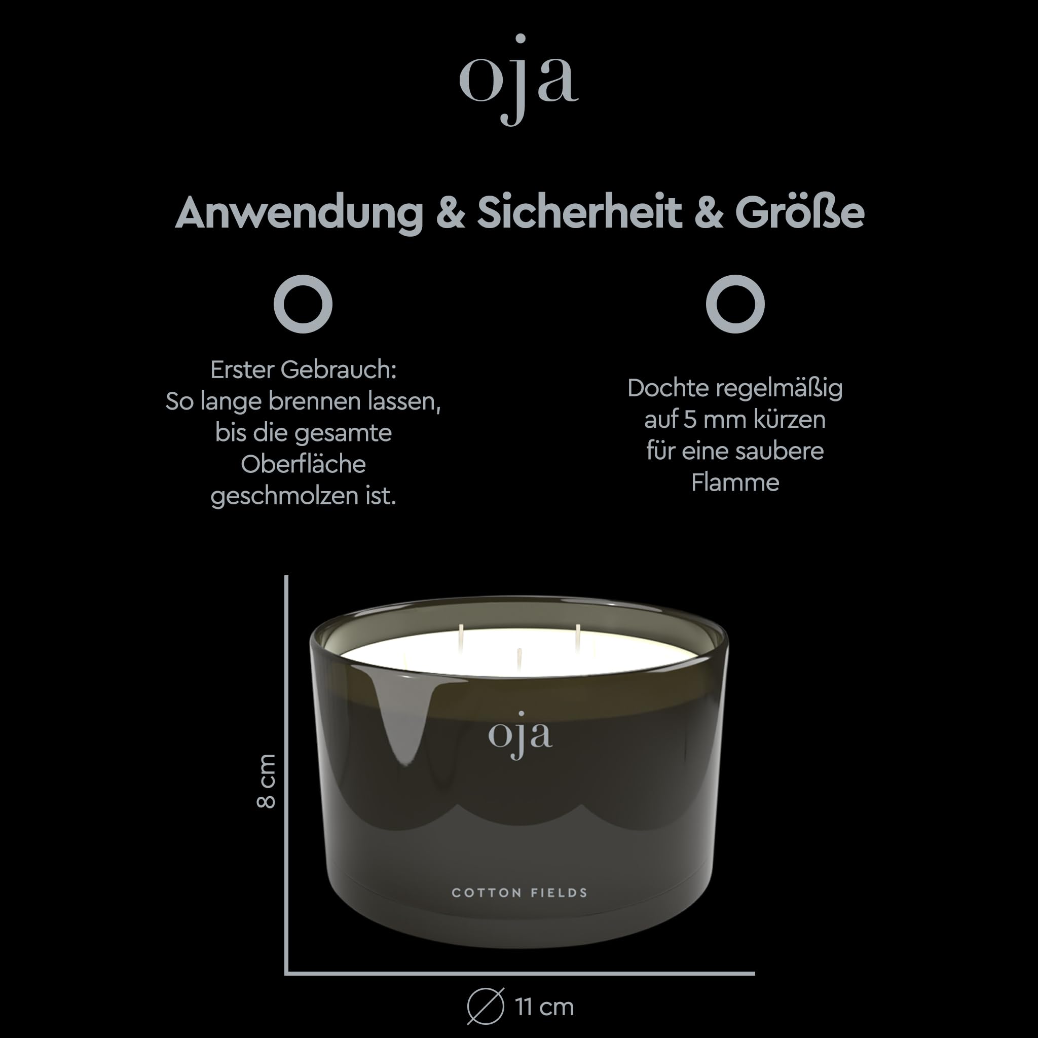 Oja Duftkerzen Mix Paket (5er Pack) je 340g, Sojawachskerzen mit 5 Verschiedene Duftnoten