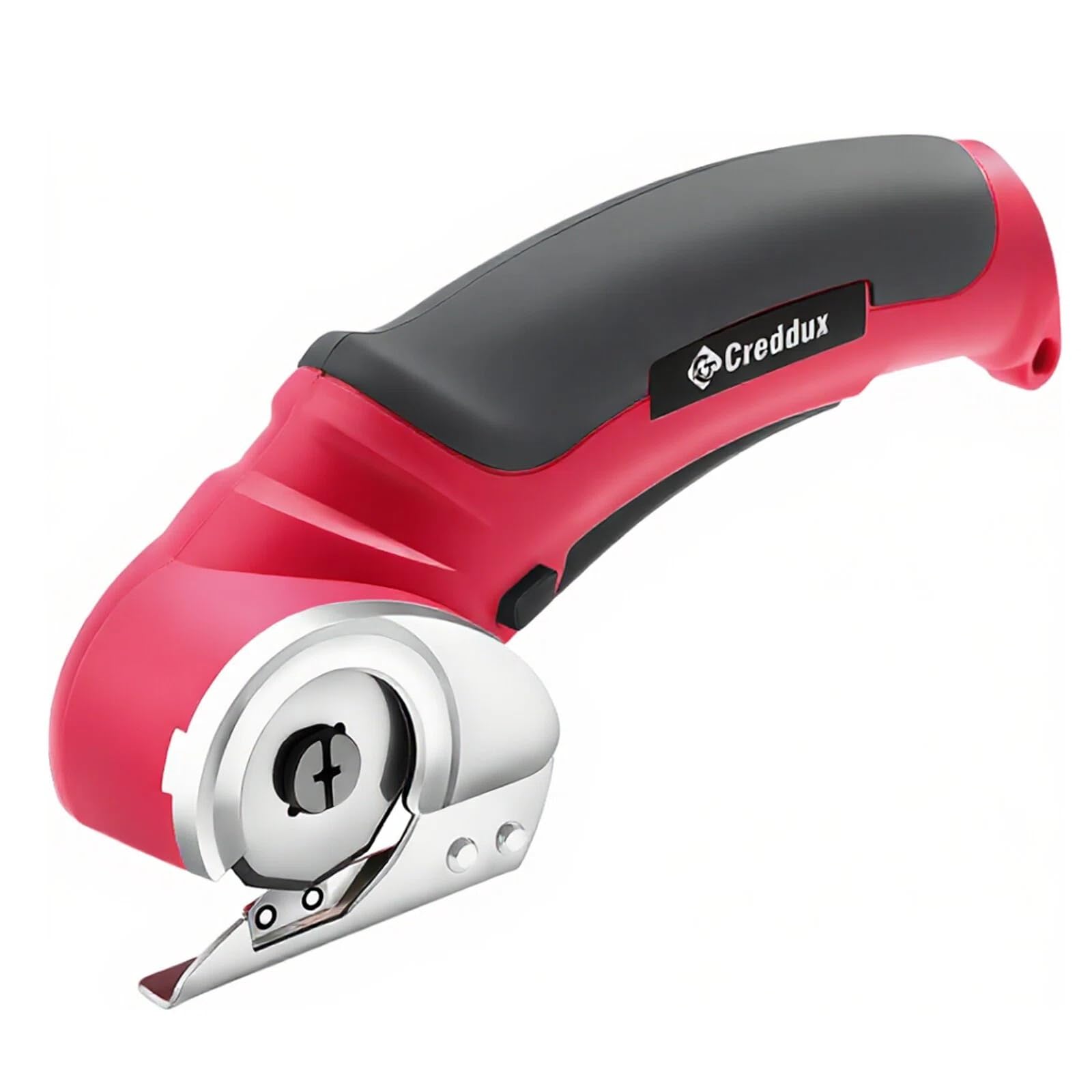 Photo 1 of Creddux Cordless Electric Scissors, 4.2V Cardboard Cutter Tool for Cardboard Carpet Leather Packages Plastic with Rechargeable Battery Red