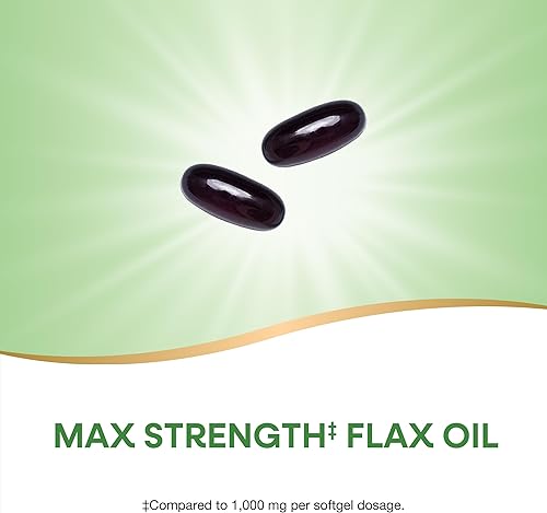 Miniatura 3 de Nature's Way Flax Oil Max Strength‡, Supports Heart Health*, 200 Softgels