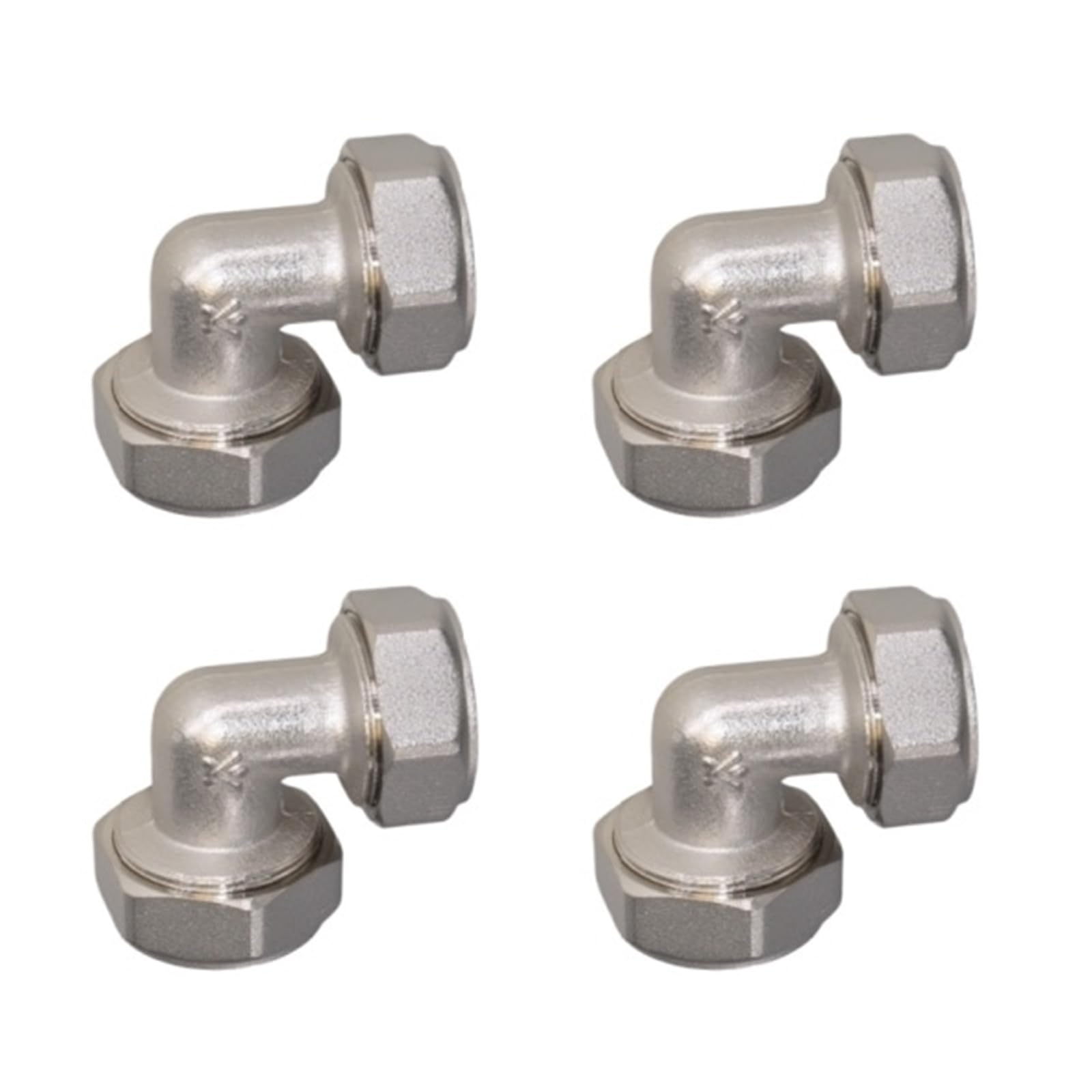 Jazuaiao 4Pcs 90 Degree Pipe Fitting Adapter Replacement Pipe Connector Fitting 3 / 4inch Compression Air Line Tube Elbow Enduring Metal Elbow