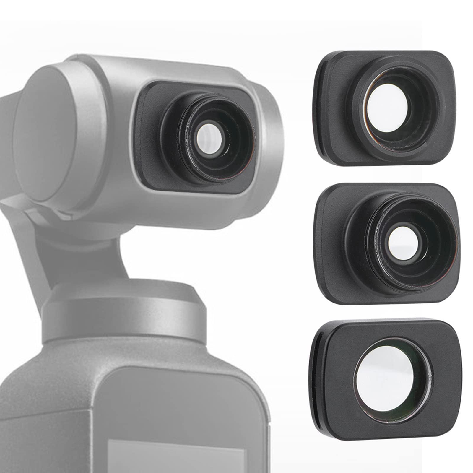 LICAEVEY Set di Obiettivi per Fotocamera, Grandangolo Macro Fisheye 10X | Vetro Ottico, Piante Insetti da Vicino, Paesaggi Stradali, 1a e 2a Generazione, Filtro