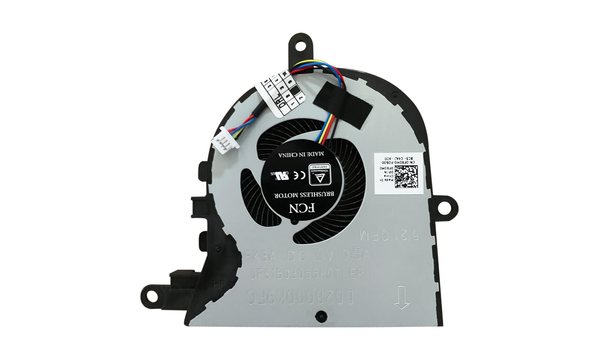 Ventola di Raffreddamento CPU compatibile per Dell Latitude 3590, 3581, 3580, Inspiron 15 5570, Inspiron 17 5770, Inspiron 15 5575, Vostro 3590, PN: DFS1503055P0T / DC28000K9FO FX0M0, 0FX0M0