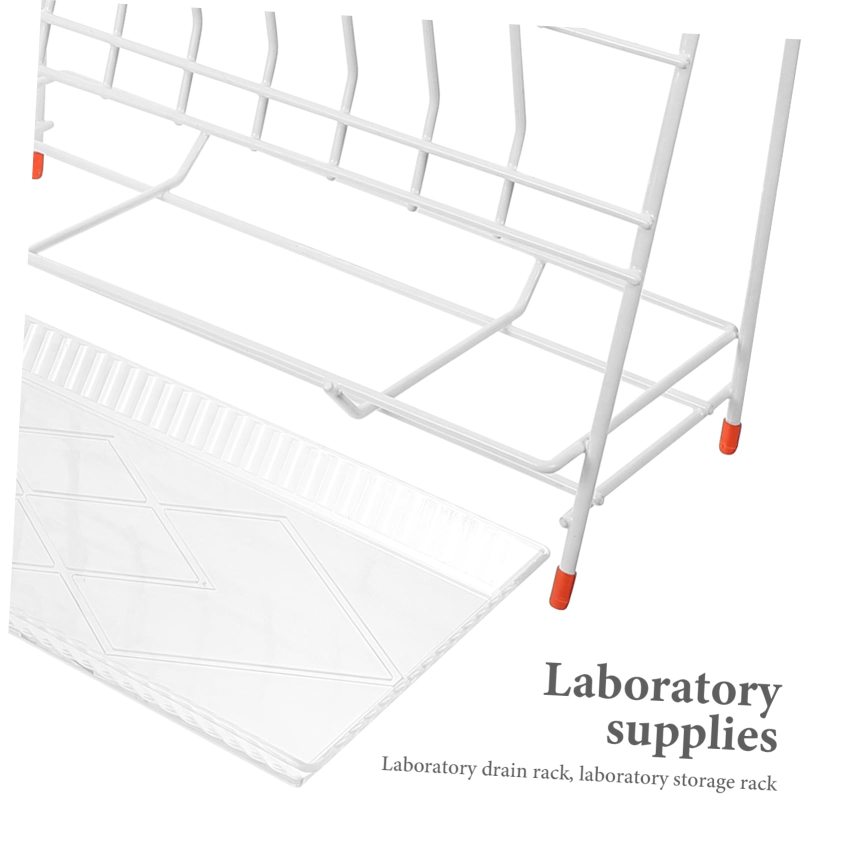 Séchoir pour Laboratoire en Fer Blanc, 32 Emplacements, Structure Stable et Solide, Seche Bouteille, Égouttoir à Verres pour Tubes à Essais