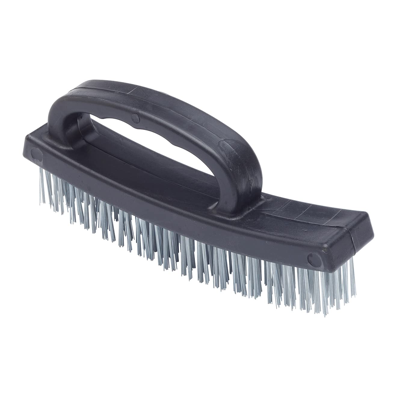 Fit For The Job 6 inch Wire Brush, Overgrip Knuckle Guard, Easy Grip Handle