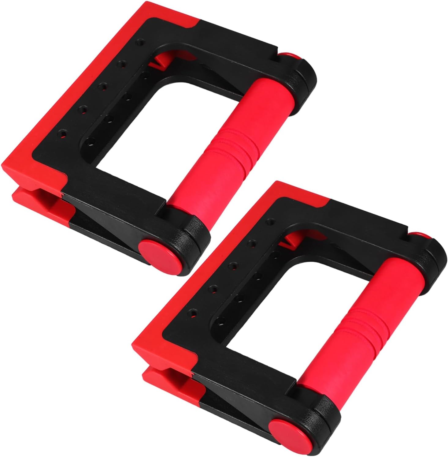 1 Pair Foldable Stand Rack for Home Fitness Compact and Portable Exercise Equipment for Men Red for Strength Training and Upper Body Workouts