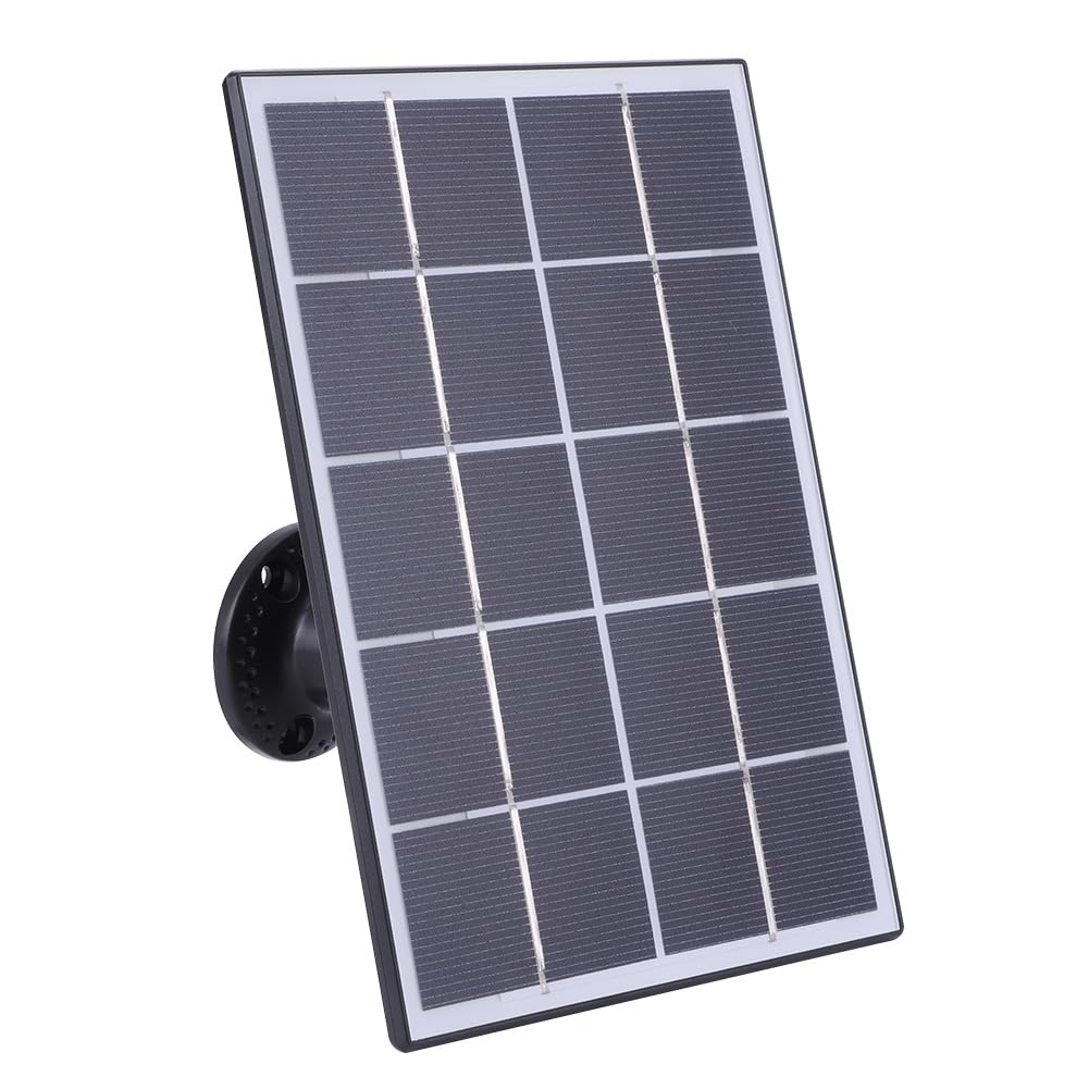 Panneau Solaire Camera Exterieur Panneau Solaire Pour Sonnette, Chargeur De Caméra à Panneau Solaire 10 W Compatible Avec La Sonnette Vidéo Battery 2/3/3 /4 , Pour Nest (CSP4W-O-B Ring Sonnette