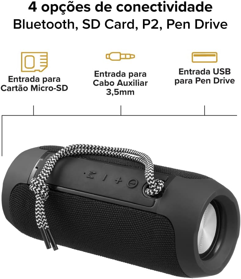 I2GO, Caixa De Som Bluetooth Essential Sound Go, 10W RMS, Resistente à Água, Preto 6 615MXdqVuaL. AC SL1000