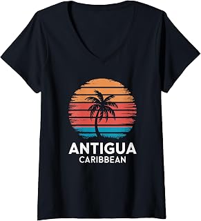 Womens Antigua Caribbean November 1st is Antigua Independence Day V-Neck T-Shirt