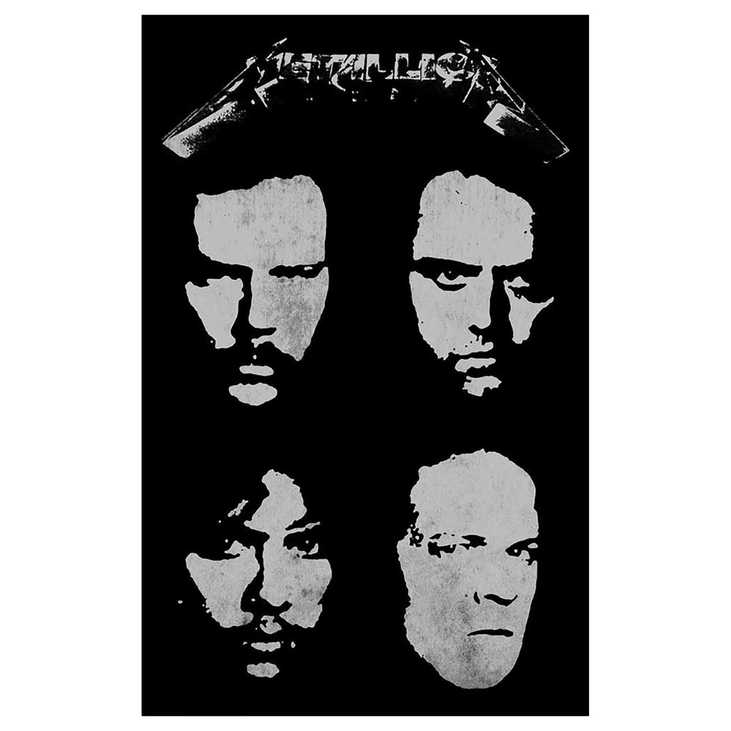 Metallica Poster Black Album Band Logo Textile Flag 70cm x 106cm One Size