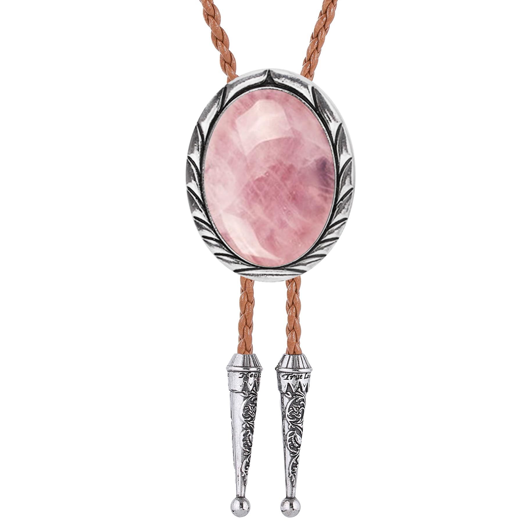 Btilasif Bolo Tie Brown for Men, Scorpion Luminous Stone Cowboy Tie Western Leather Necktie Necklace for Women