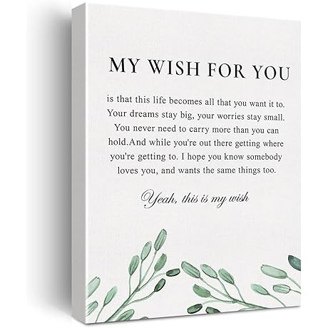 My Wish for You Quote Canvas Art