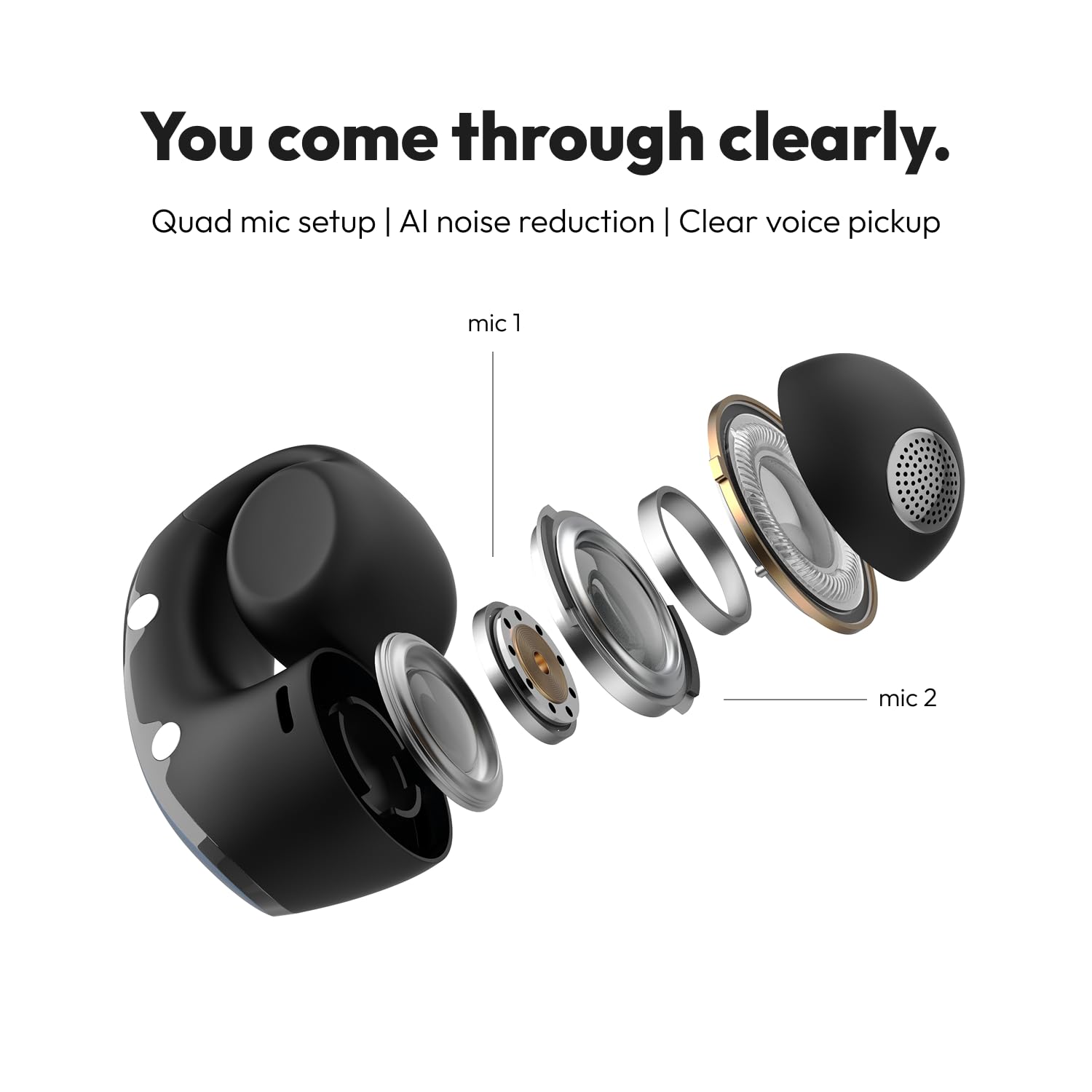 Noise Alt Clip Wireless Open-Earbuds (2026), Hi-Res LHDC Audio, AI-Powered, App Support, Up to 28H Playtime, Secure Clip Design, Quad mic ENC, BTv6.0 (Chosen Blue Light) — Amazon image 7