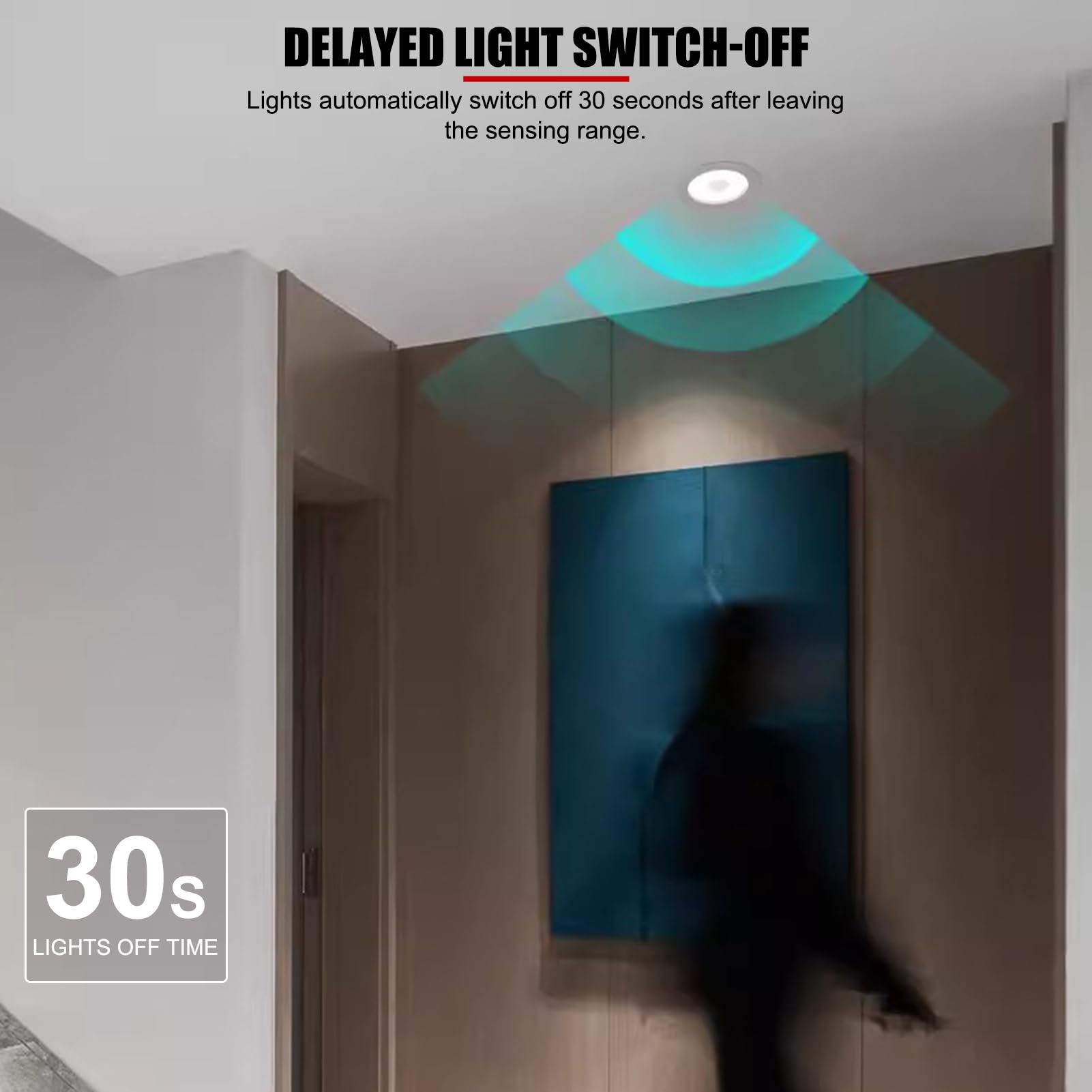 Plafon LED Techo Con Sensor De Movimiento,12W 1200LM Lámpara De Techo Con Función De Memoria,3000K/4000K/6000K Luz De Techo Regulable,Plafón LED Modernos Para Cocina Pasillo Balcón Sótano,19cm