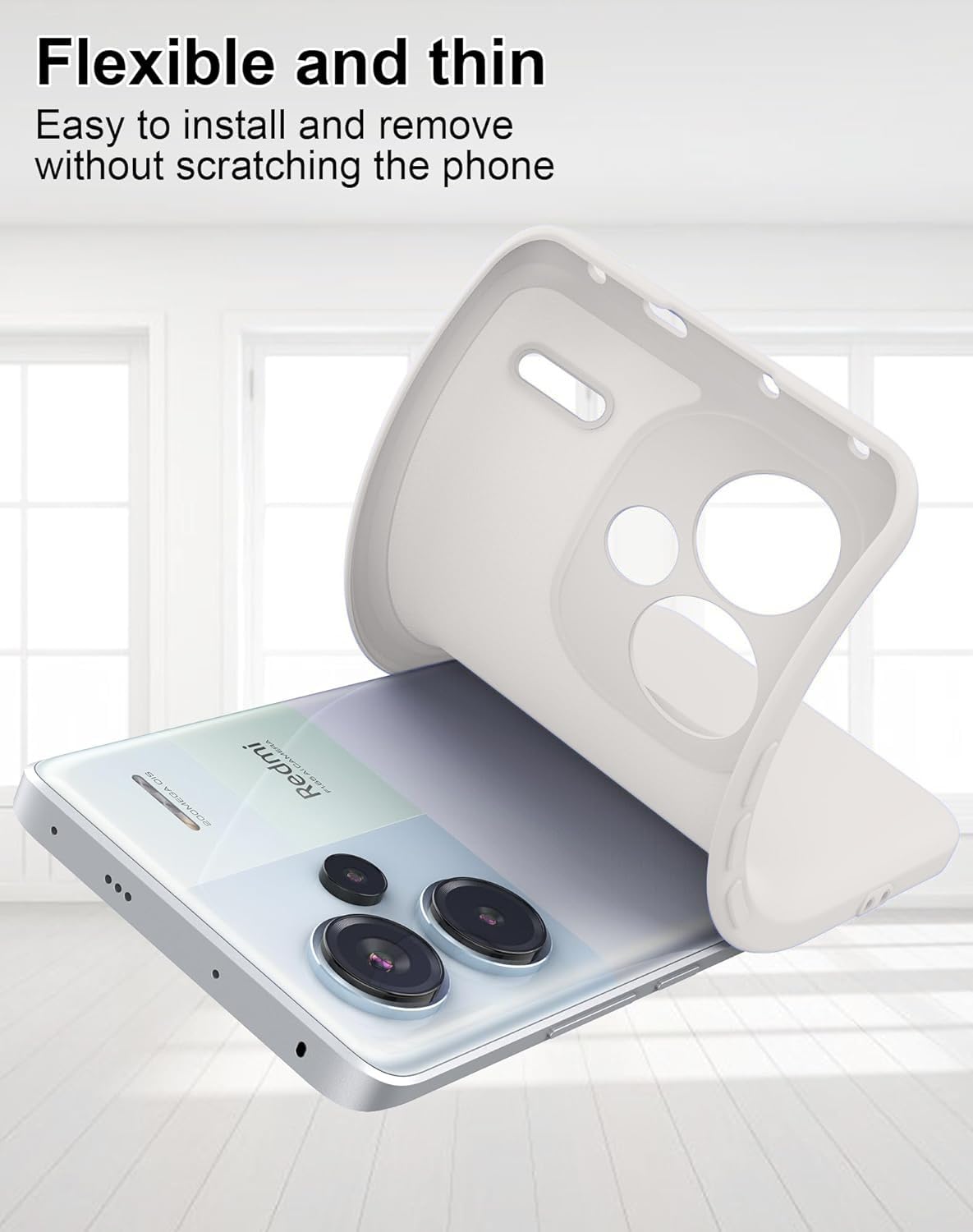 DIZORO Compatible with Mi Redmi Note 13 Pro Plus 5G Back Cover with Upgraded Square Edges for Camera Protection Shockproof Flexible Matte Liquid Silicone Mobile Phone Case (Stone Grey) DIZORO Compatible with Mi Redmi Note 13 Pro Plus 5G Back Cover with Upgraded Square Edges for Camera Protection Shockproof Flexible Matte Liquid Silicone Mobile Phone Case (Stone Grey)