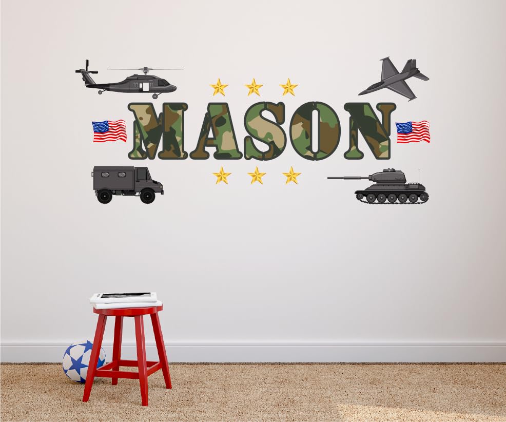 Vinilo decorativo militar personalizado para pared miniatura 5