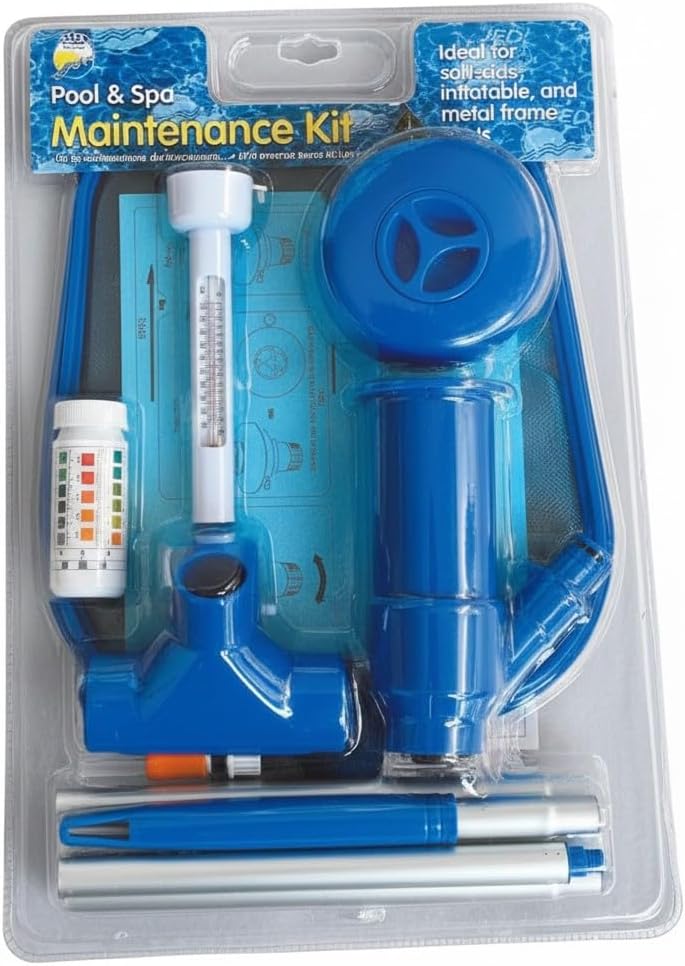 JED Pool Tools 35-718 Pool Maintenance Kit – for Small Above Ground and Pop-Up Pools – Small Pool Cleaning Kit, Venturi Vacuum
