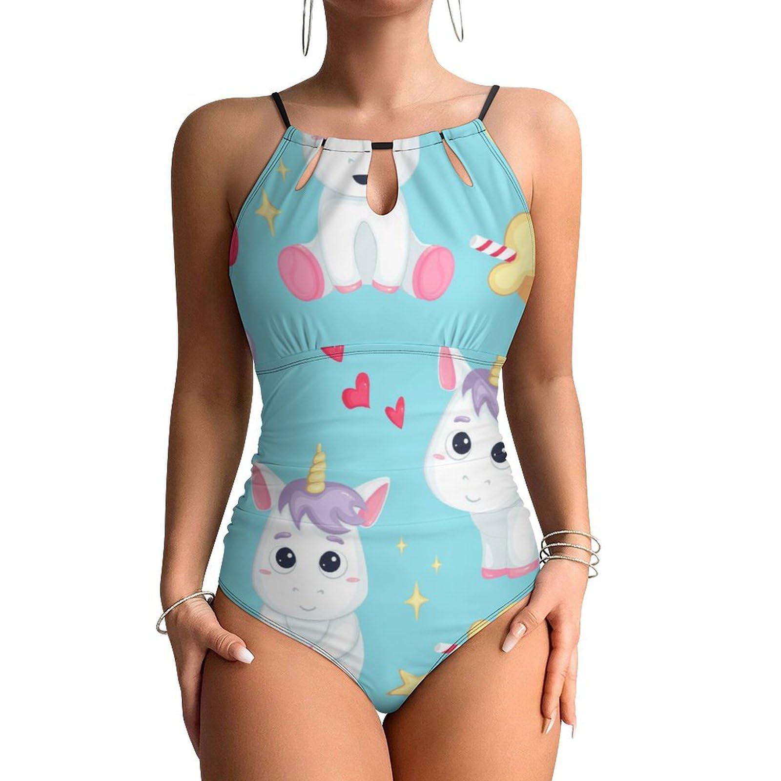 Swimsuit monokini licorne bleue pour rayonner lors de vos journées plage - 8