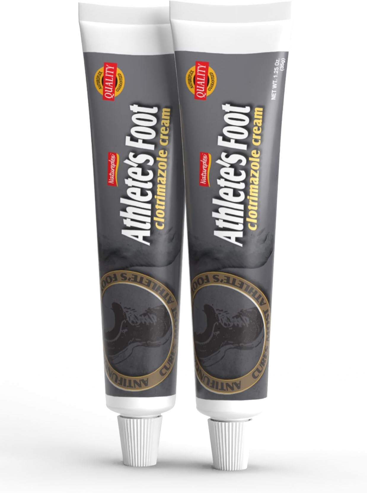 Athlete’s Foot Cream, 1% Clotrimazole 1.25 oz (2 Pack) – Antifungal Treatment for Jock Itch, Foot Fungus, Ringworm, Fungal Skin, Armpit, Feet – Made in USA