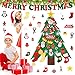 Joyhoop arbol de Navidad en Fieltro, 3ft árbol de Navidad de Fieltro con 32pcs Árbol de Navidad para Niños Juguetes Educativos Decoración de Pared, Decoraciones para el Hogar de Navidad