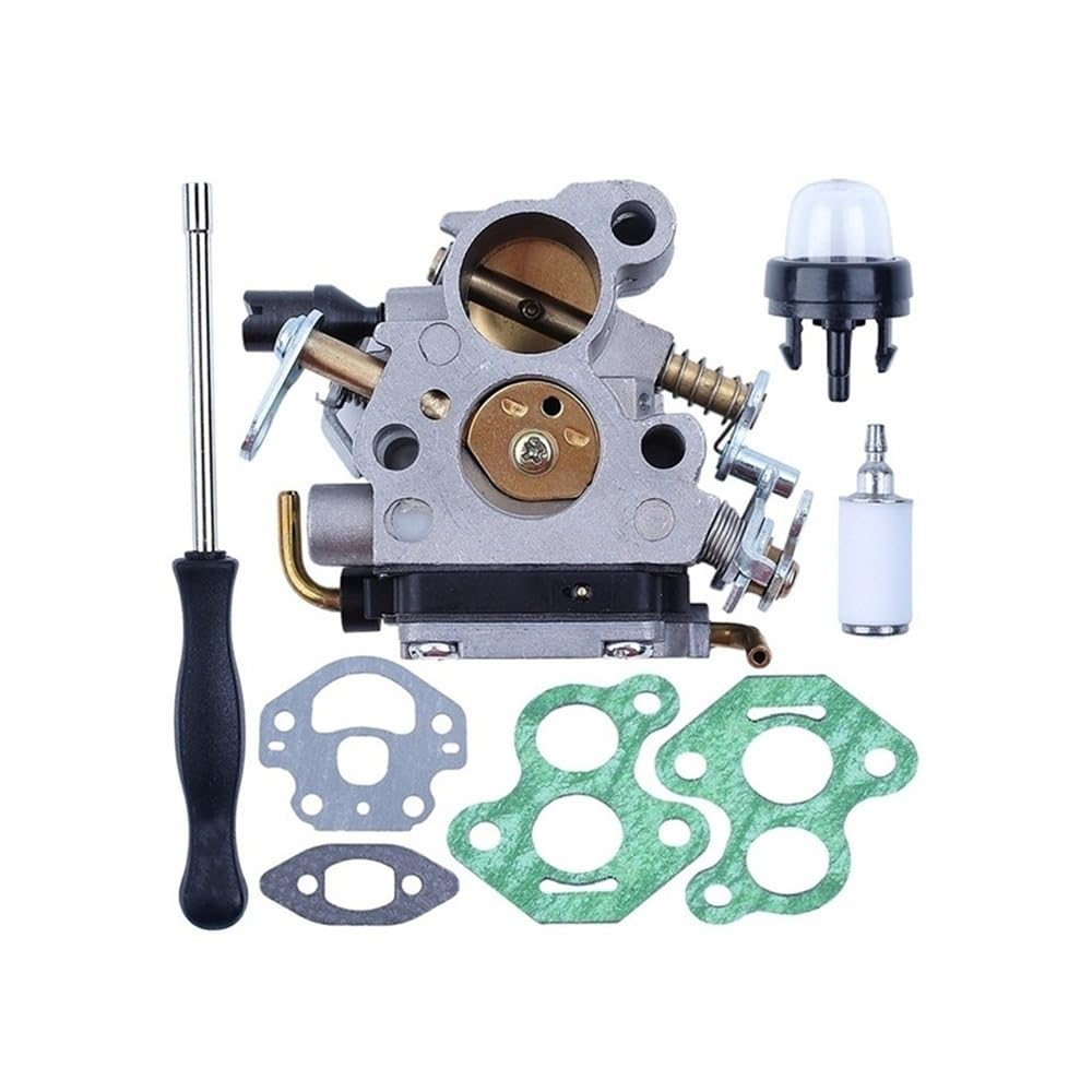 Kit de juntas for destornillador de carburador compatible con motosierra CS340 y CS380, cebador de carburador, piezas de reparación de gasolina for Motosierra.