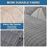 GKXLH Sofa überzug Waschbar - Neue Weiche Flanell Sofa Cover, rutschfeste Sofabezug 2 3 4 Sitzer Couch überzug Sofa Bezug für Sektionssofa, Sofaüberwürfe L Form Möbelschutz (Grau, 70x180cm)