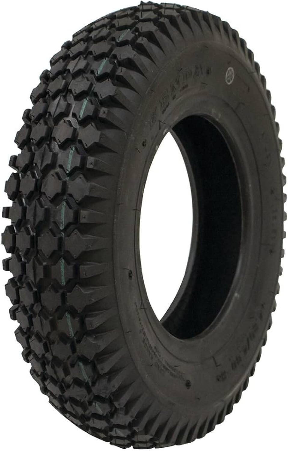 Rareelectrical Tire Compatible With Snapper 7023889 Wheelbarrow Garden Cart Hand Truck Log Splitter Generator Snowblower 2-Ply 435 Lbs Max Load 20 Psi 8In Rim 5160501 Tubeless Stud Knobby 4.80X4.00-8