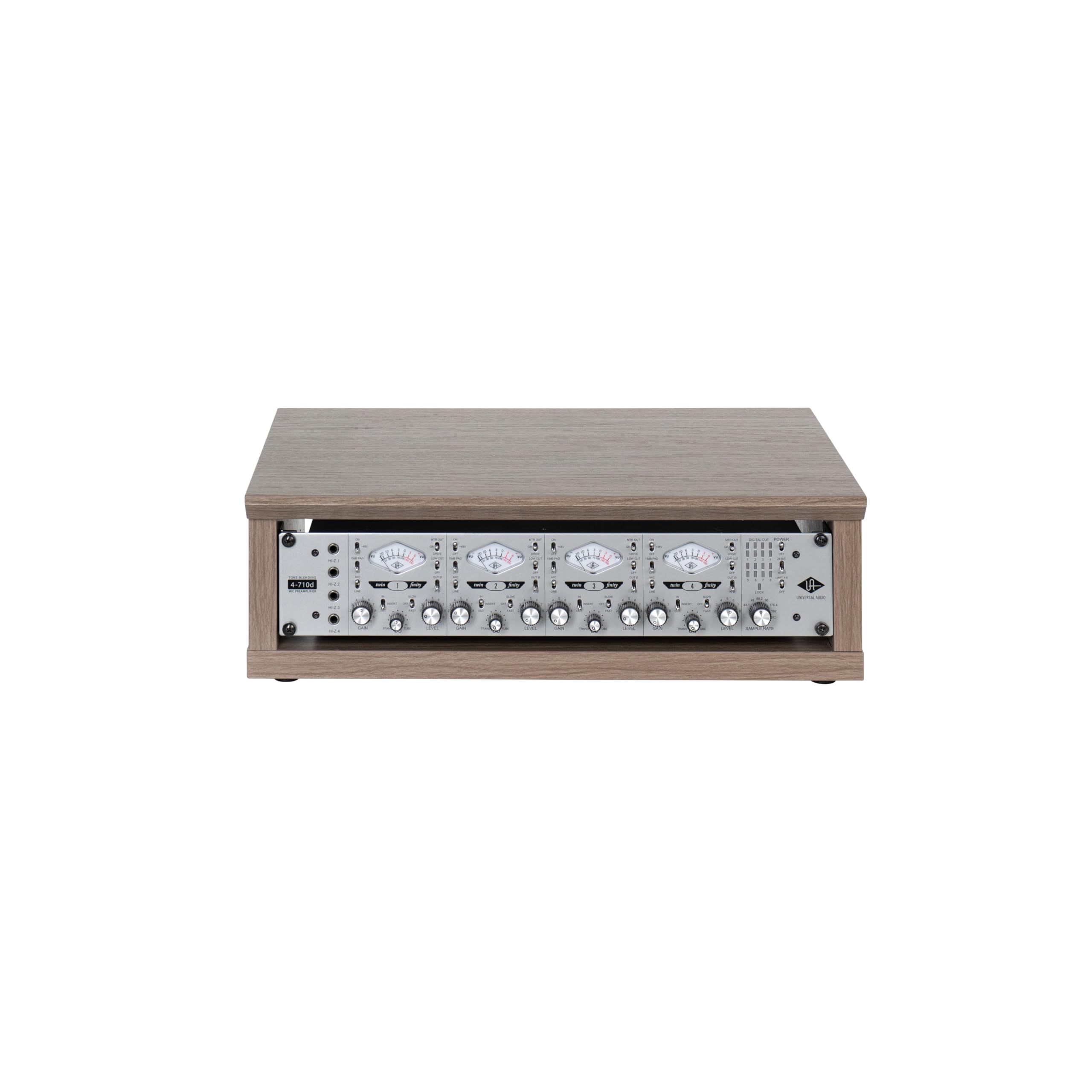 Gator Frameworks Elite Furniture Series Desktop 2U Studio Rack, Driftwood Grey (GFW-ELITERK-2U-GRY), Sperrholz, Grau