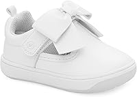 Stride Rite 360 Kamila Baby Girls' Mary Jane Sneakers - Cute Bow, Shimmer, Machine Washable Comfort