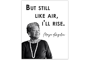 Maya Angelou "Still I Rise" Inspirational Wall Art Poster