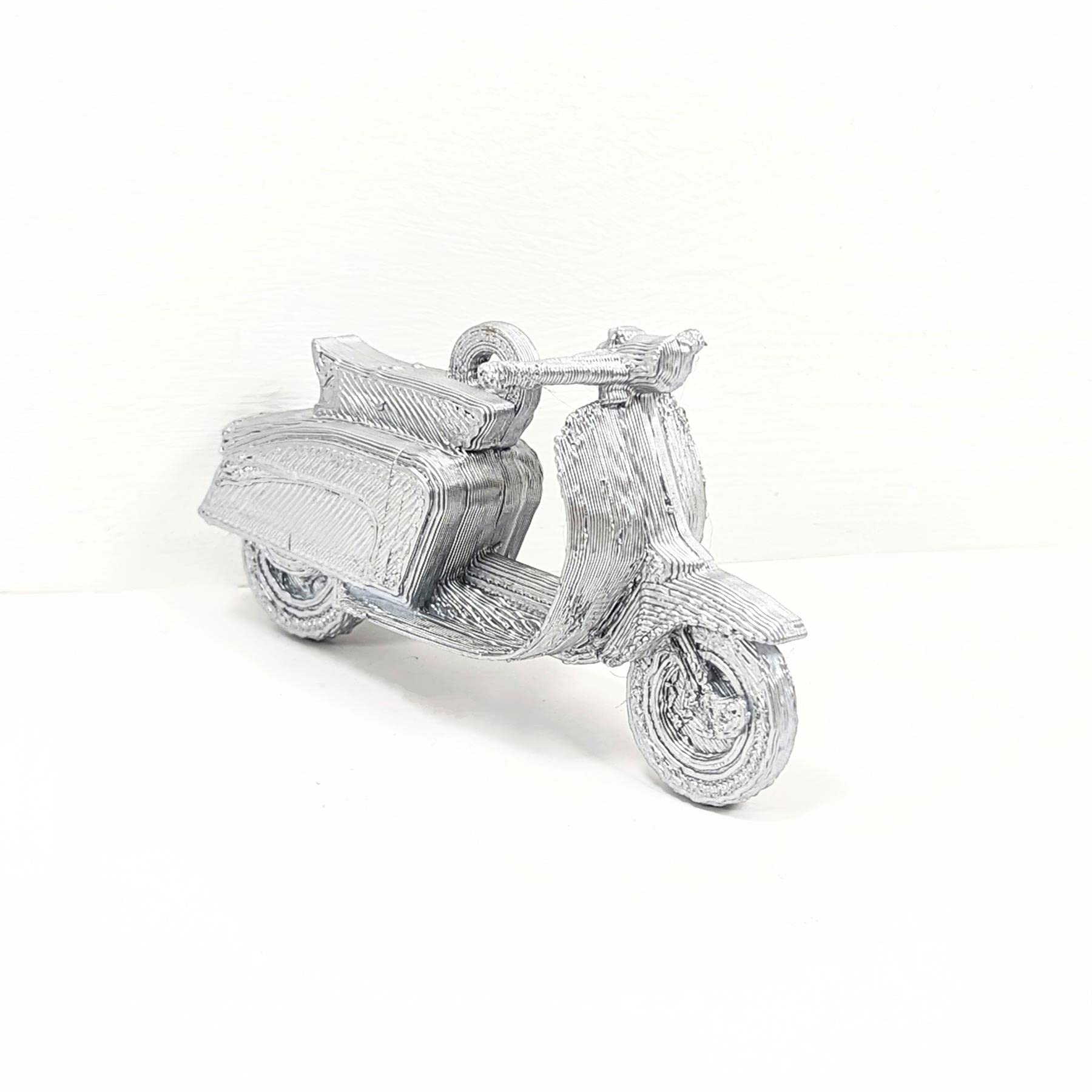 3D Cabin Silver Moped Lambretta Christmas Tree Bauble Decoration Ornament For Christmas Xmas Noel