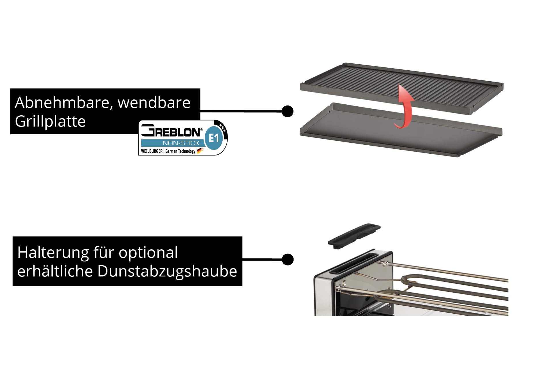 Unold 48730 Raclette Finesse Basic – grill raclette dla 8 osób, 1200 W, dwustronna płyta grillowa nieprzywierająca, elektryczny grill stołowy, stal nierdzewna/aluminium