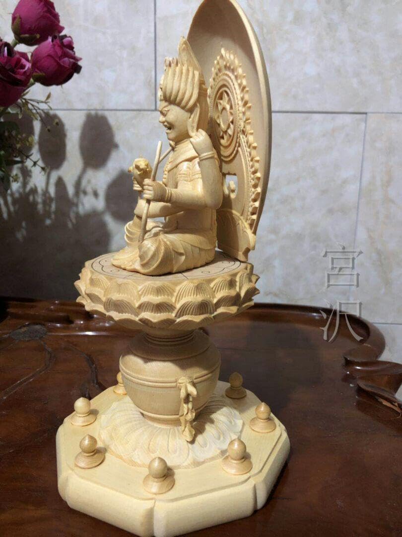 Amazon.co.jp: 宮沢極上質 愛染明王 開運風水 祈る厄除 木彫仏像 供養 