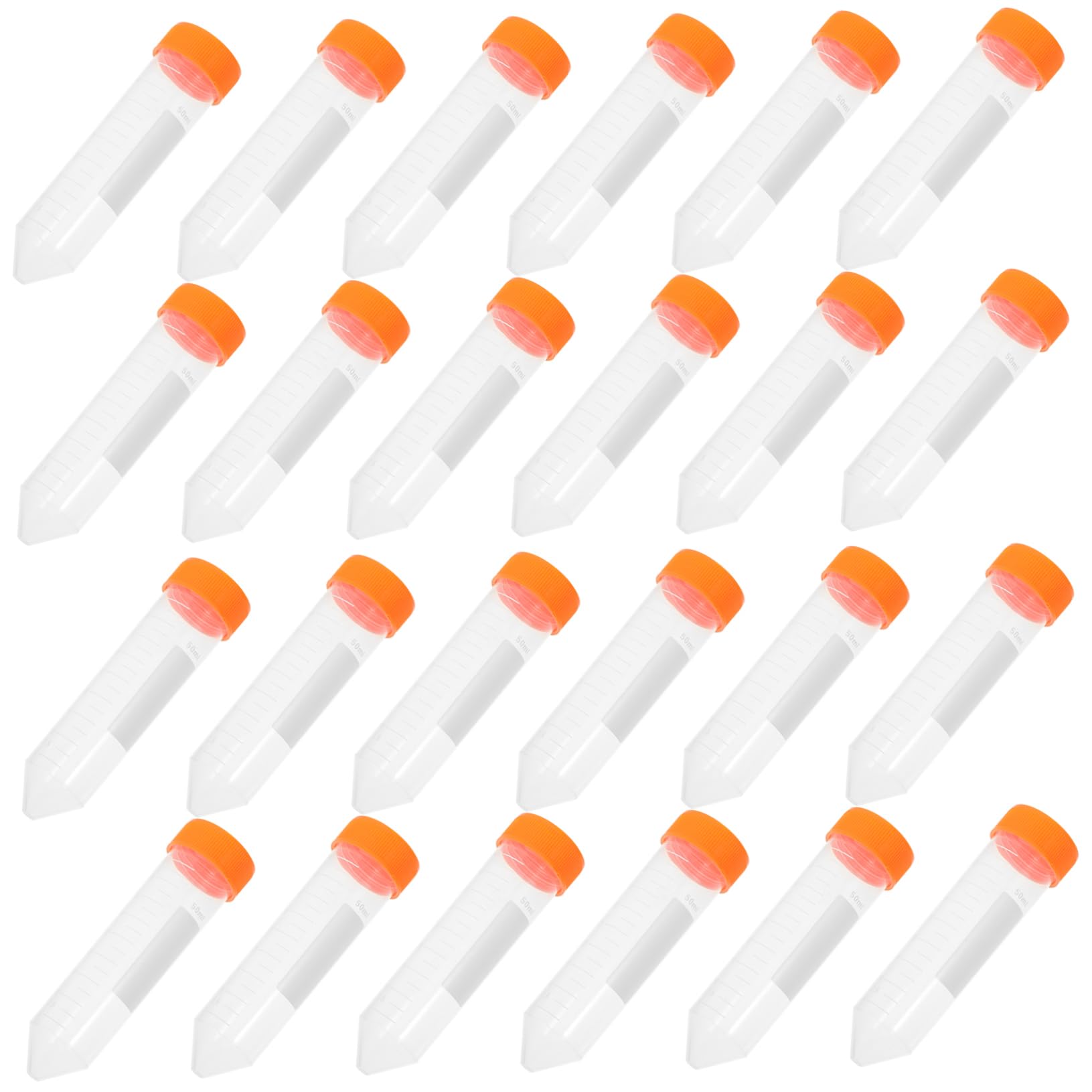 OUNONA 4 Set Di Provette in Plastica Per Conservazione Fiale Da 50 Ml A Vite A Prova Di Perdite Per Esperimenti Di Laboratorio 25 Pezzi*4