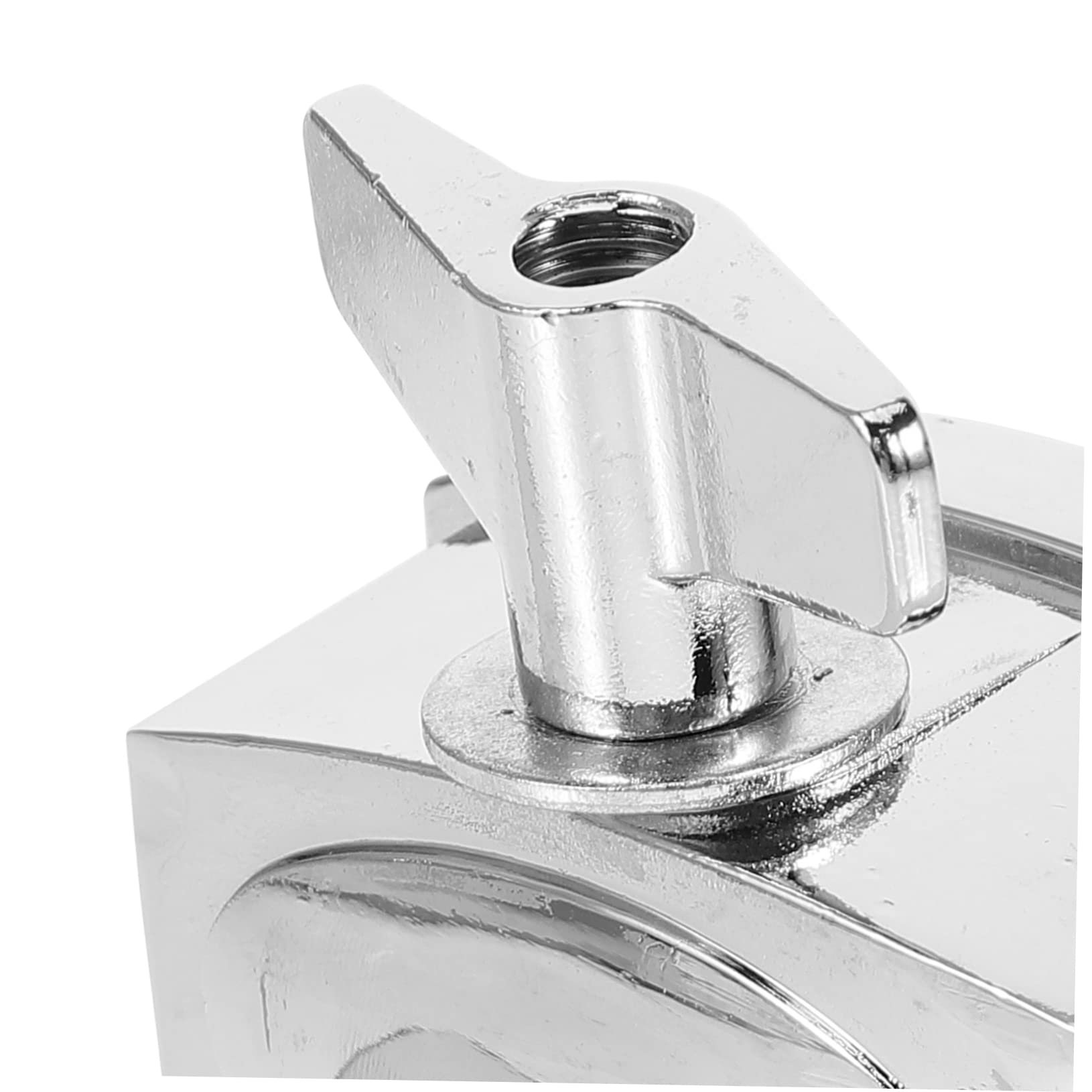 Hoement Support de Pied de Tom Basse en Alliage Argenté, Accessoire de Batterie Amovible Montage Rapide pour Tambour et Caisse Claire