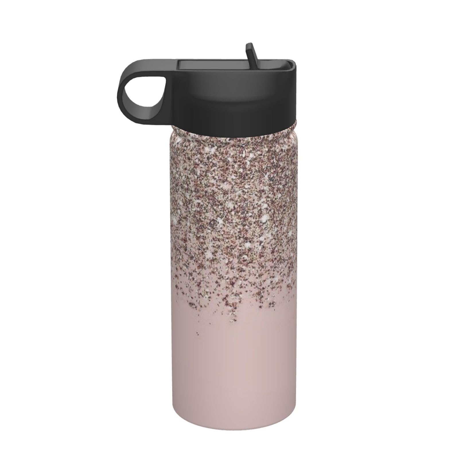 新品　水筒ステンレス マグボトル　ストロー キラキラ 水筒 大容量 保温保冷 ステンレスボトル ストロー＆直飲み タンブラー 水筒 蓋付き