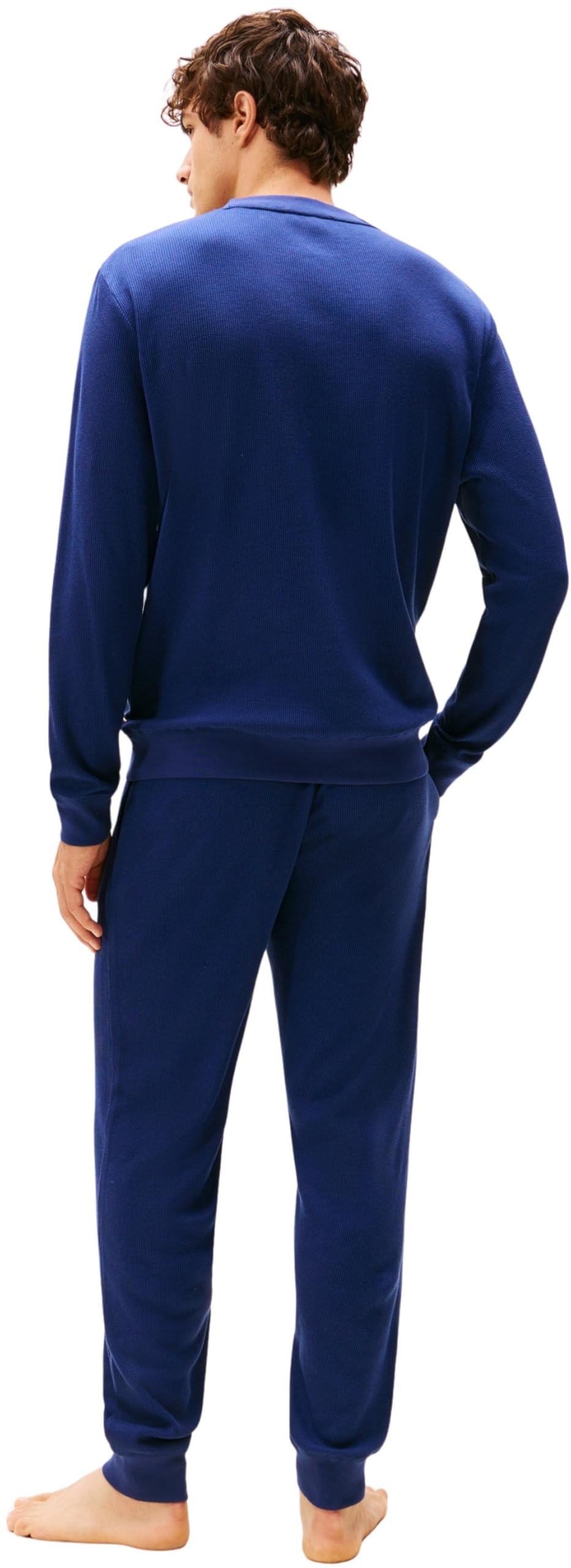 Tommy Hilfiger Sweatshirt Hombre Waffle con Cuello Redondo