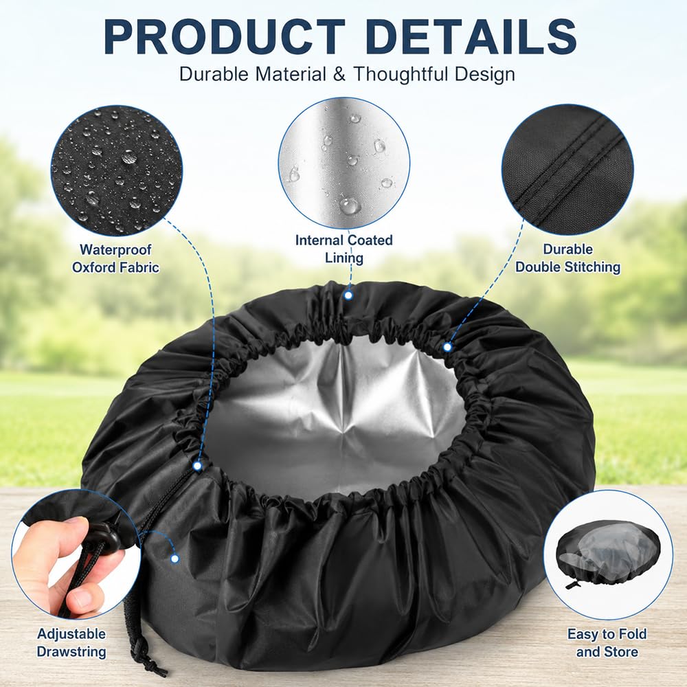 Funda Protectora para Robot Cortacésped para Robomow RK1000 Pro, Cubierta Oxford 420D Impermeable con Cordón Ajustable