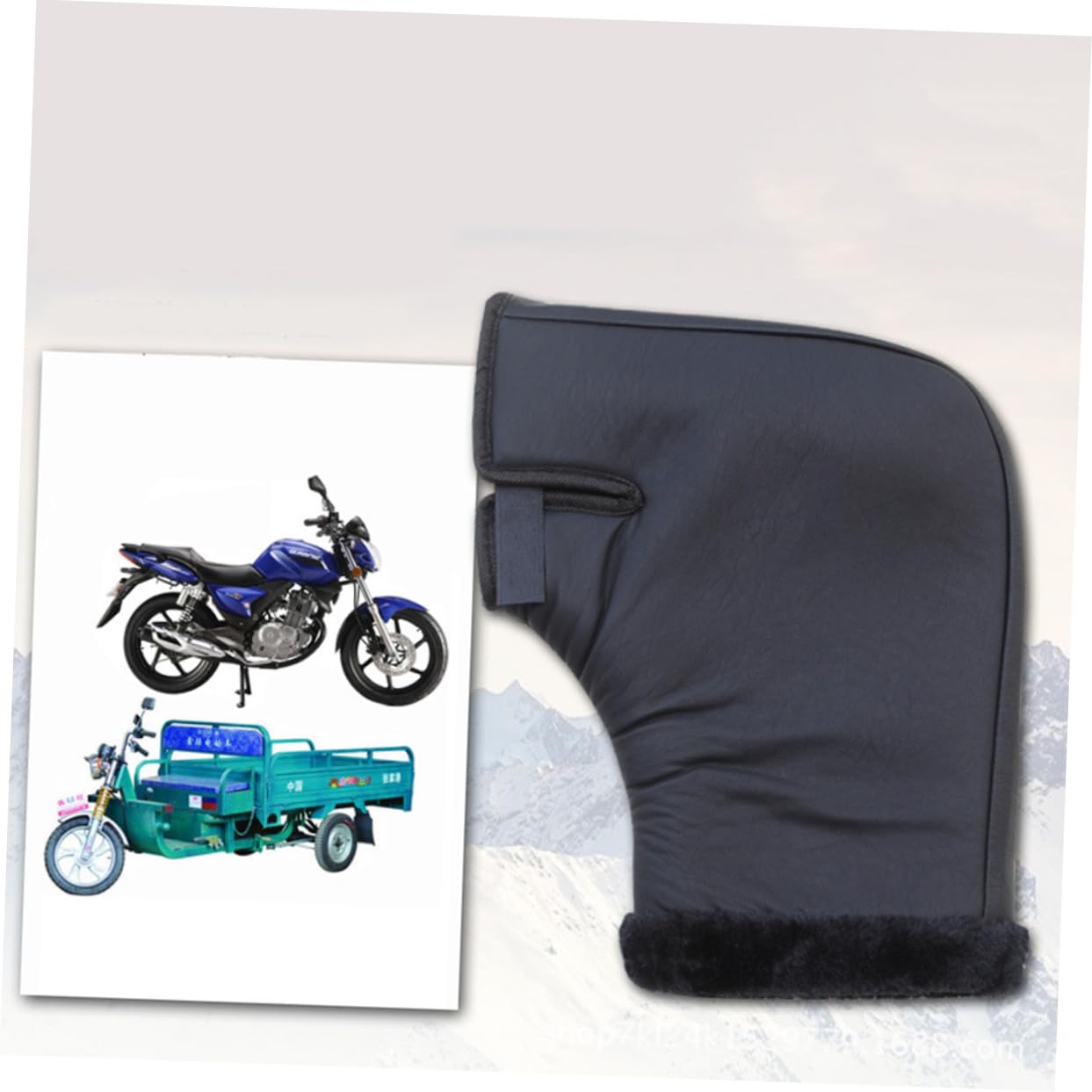 GALPADA Guantes de Ciclismo para Moto Unisex 1 Par en PU Negro