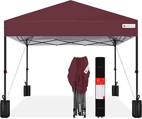 Miniatura 35 de Best Choice Products Carpa Toldo Desplegable de 10x10 pies para Instalación de 1 Persona, Refugio Portátil Instantáneo con Botón de 1 Toque,