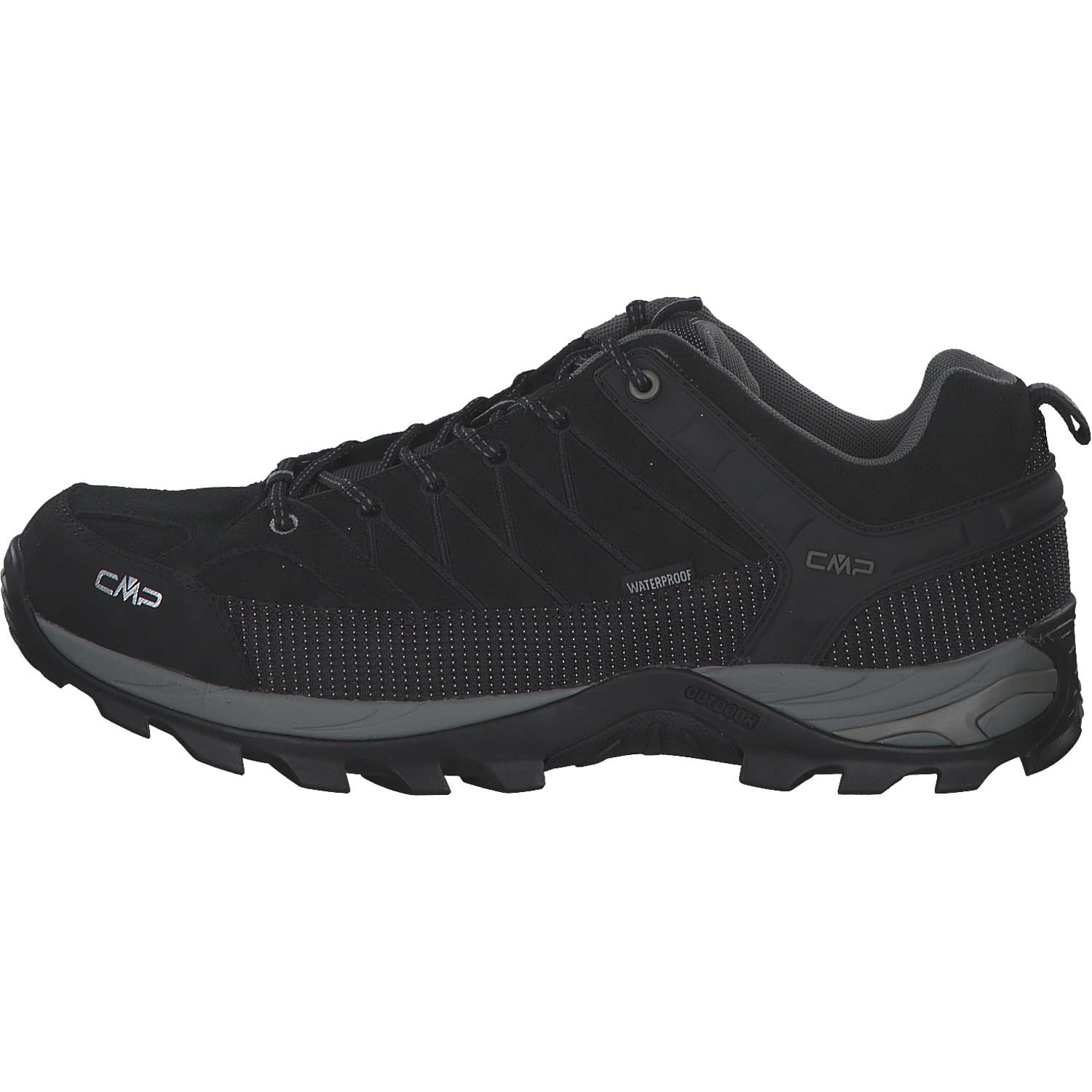 CMP Rigel Low Trekking Shoes Wp, Scarpe da trekking Uomo, Nero-Grey 73UC, 41 EU
