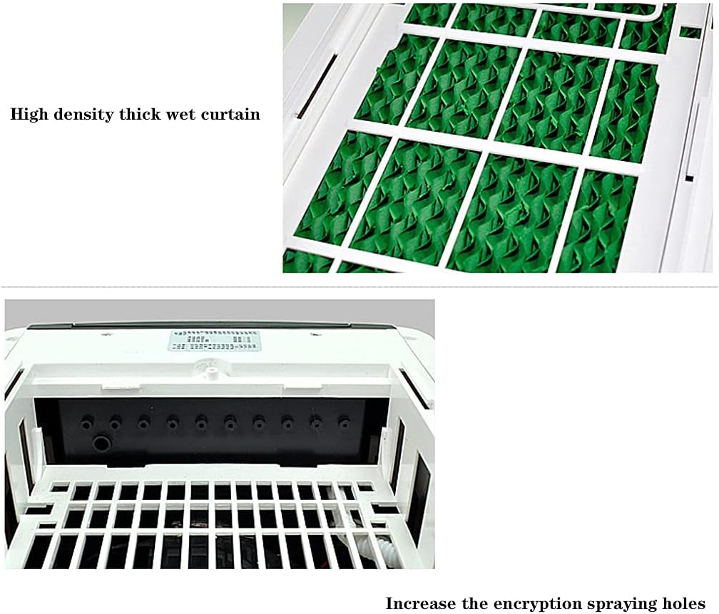 Evaporative Coolers Evaporative Air Cooler 3 in 1 Fan Humidifier Purifier with 3 Fans Speeds Mobile Air Cooling Fan Low Energy for Home Office Bedroom.