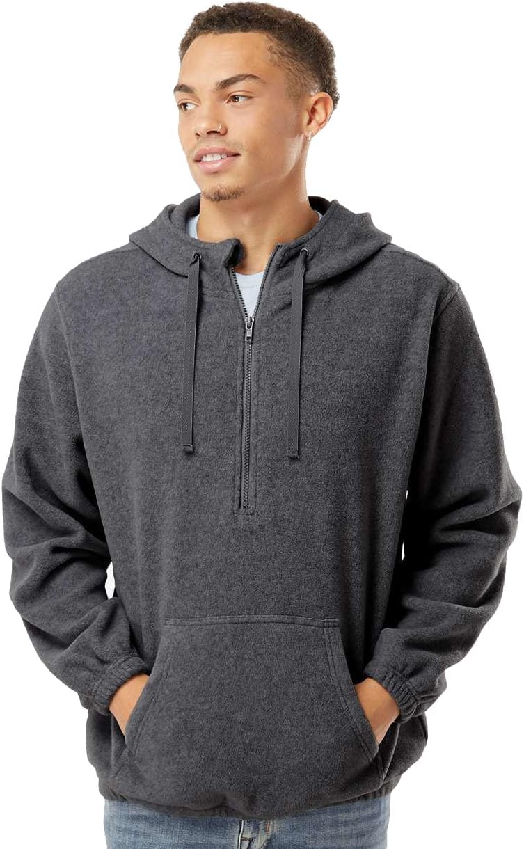 Burnside - Polar Fleece Quarter-Zip Hooded Pullover - 3600