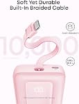 Anker Zolo Banque d'électricité, 20,000mAh 45W Max Chargeur portable rapide avec intégré USB-C Câble, USB C&A, 40W Pile Pack pour iPhone 17 Series, MacBook, Samsung, et plus (Câble C de construction*1)