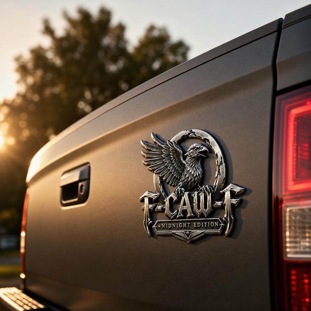 Midnight Edition Metal Emblem, Premium Attitude Decal, 3D Raven Car Badge with Premium Metal Finish, Funny Attitude Decal Sticker for Truck SUV Bumper Hood Door, Humorous Vehicle