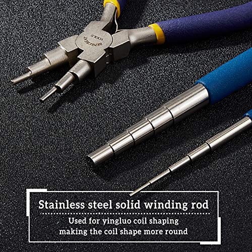 Benecreat Wire Looping Tool, 2Pcs Wire Looping Mandrel And 1Pc 6 In 1 Bail Making Plier For Jewelry Wire Wrapping And Jump Ring Forming #TOP6