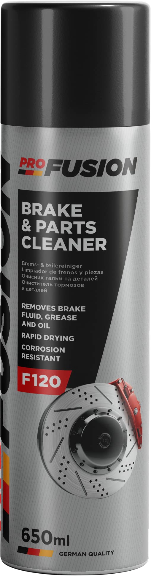 ProFusion Limpiador de Frenos y Embrague Pack de 12 - Brake & Parts Cleaner - Ayuda a Eliminar Aceites, Grasas, Alquitrán, Resina y Pegamento - No Daña Articulaciones ni Juntas - 650 ml