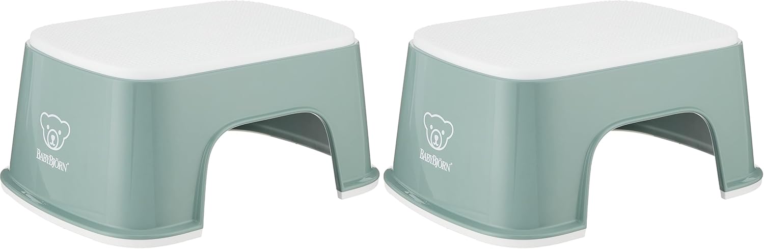BabyBjörn Step Stool, Powder Pink/White (Pack of 2)
