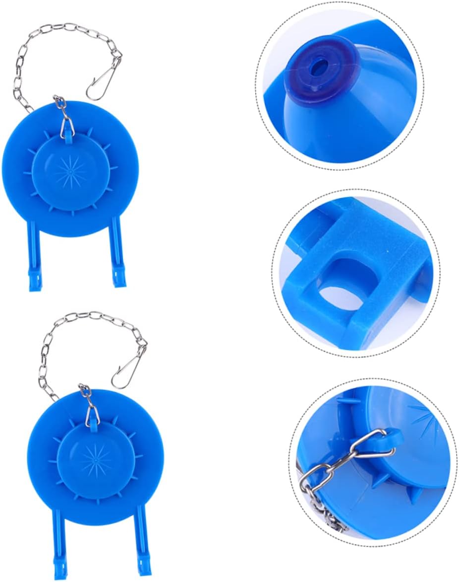 2Pcs PVC Toilet Flapper for Toilet Tank Universal Drain Accessory | No Tools Required, Blue Finish, Stain Resistant Surface, Home Bathroom Use, Pack of Two